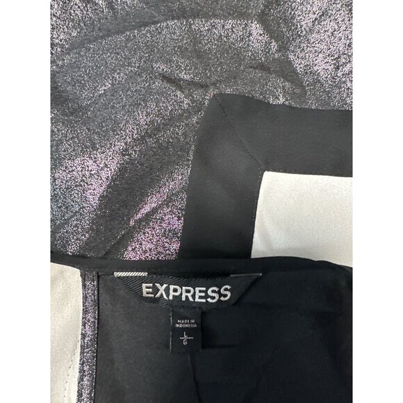 Express Colorblock Tank Top With Metallic Detail Women's Size L - Picture 5 of 9